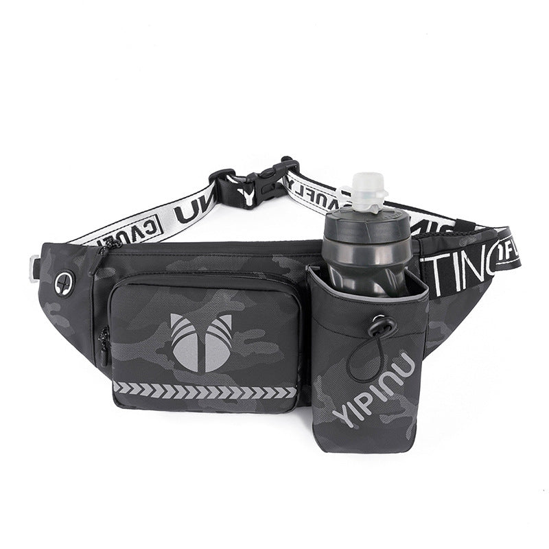 Hiking Fanny Pack, Waist Bag with Water Bottle Holder for Men Women Outdoors Walking Running