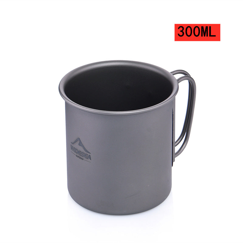 Folding 100% Titanium Cup for Backpacking/ Hiking/ Camping Strong Lightweight Camping Mug/Pot