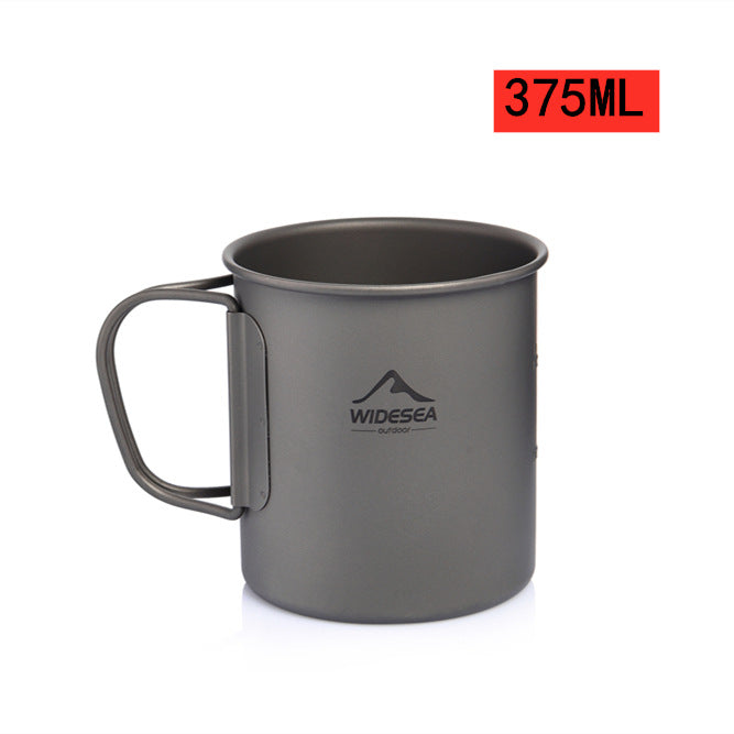 Folding 100% Titanium Cup for Backpacking/ Hiking/ Camping Strong Lightweight Camping Mug/Pot