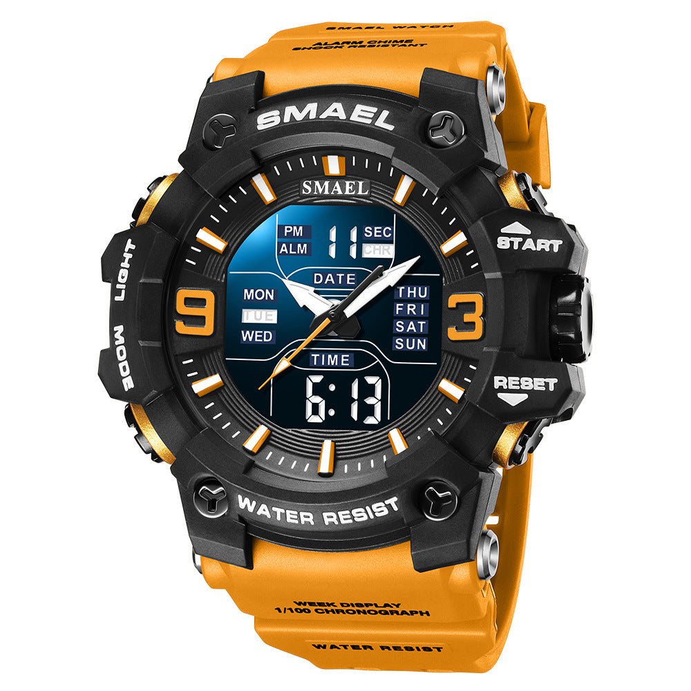 Men's Watches Sports Outdoor Waterproof Military Watch Date Multi Function Tactics LED Face Alarm Stopwatch