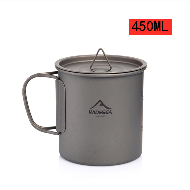 Folding 100% Titanium Cup for Backpacking/ Hiking/ Camping Strong Lightweight Camping Mug/Pot