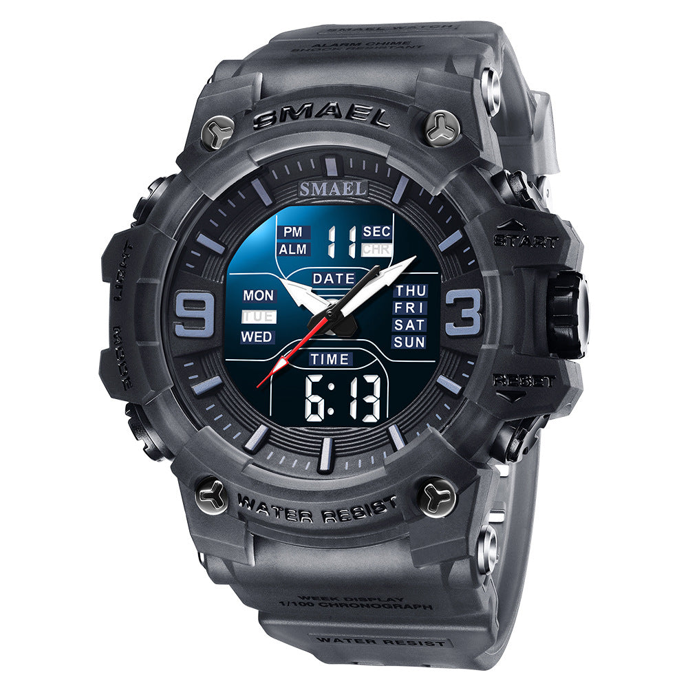 Men's Watches Sports Outdoor Waterproof Military Watch Date Multi Function Tactics LED Face Alarm Stopwatch