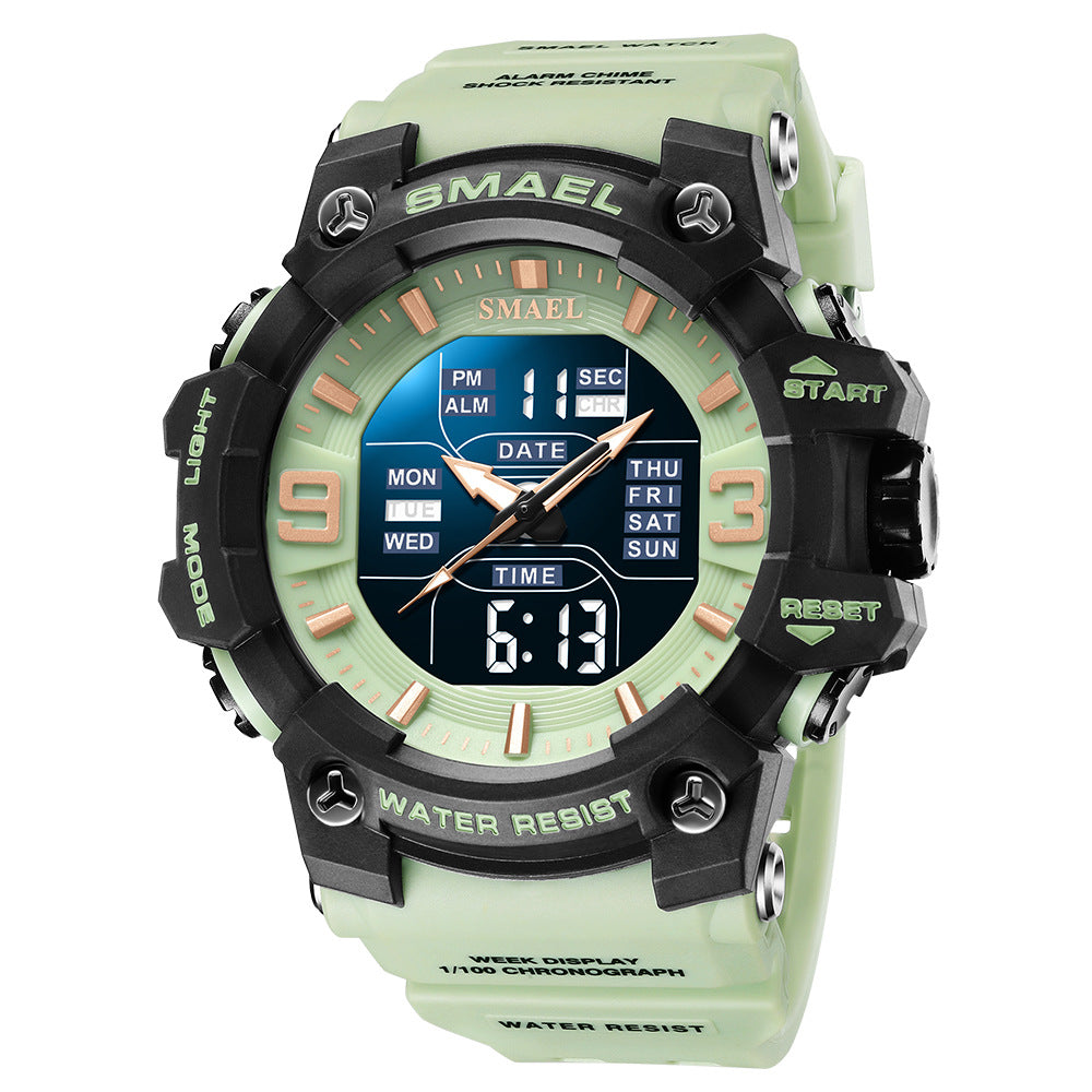 Men's Watches Sports Outdoor Waterproof Military Watch Date Multi Function Tactics LED Face Alarm Stopwatch