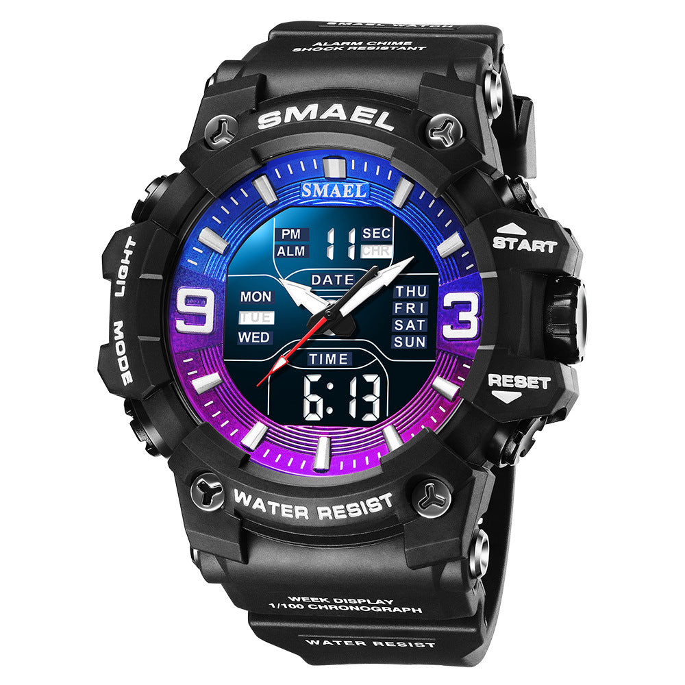 Men's Watches Sports Outdoor Waterproof Military Watch Date Multi Function Tactics LED Face Alarm Stopwatch