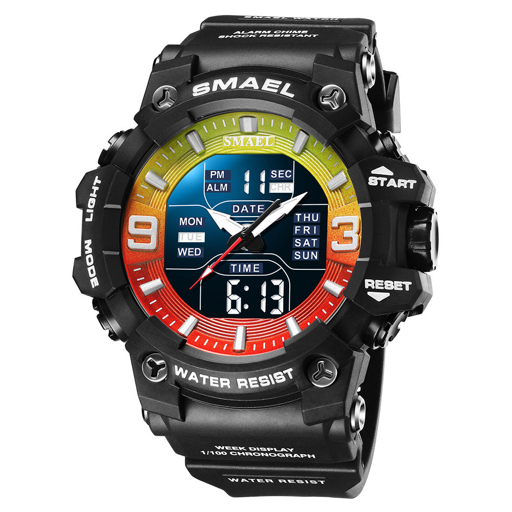 Men's Watches Sports Outdoor Waterproof Military Watch Date Multi Function Tactics LED Face Alarm Stopwatch