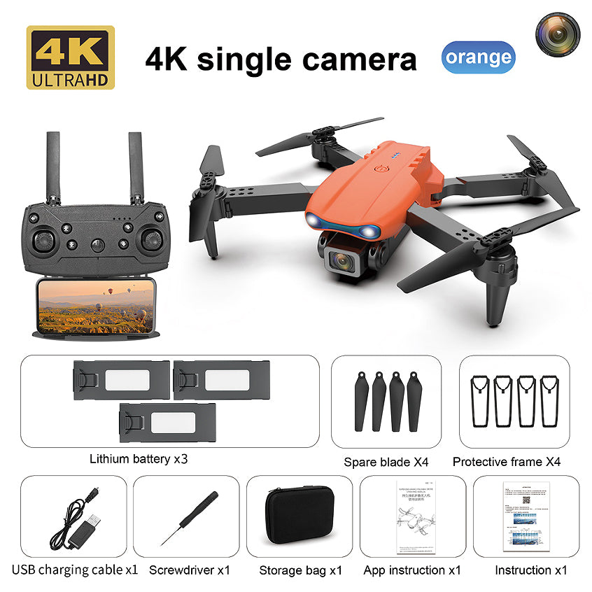 K3 E99 Pro Advanced RC Drone With 4k HD Dual Camera, Three lithium batteries